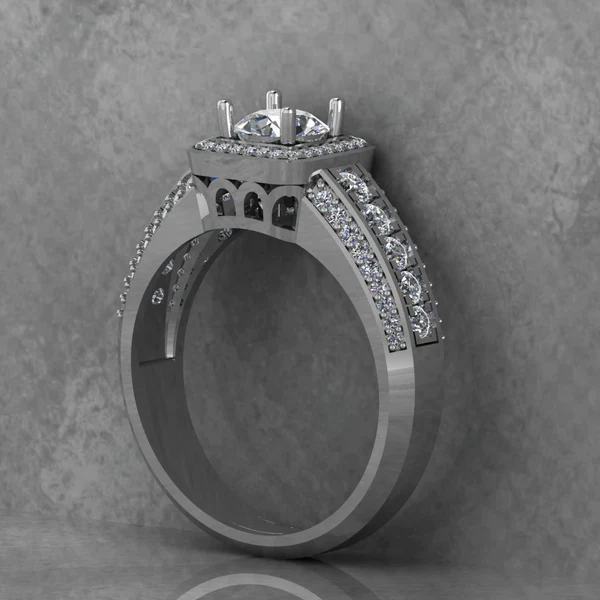 Round Moissanite Halo Diamond Vintage Engagement Ring, Moissanite Wedding Ring, Silver Moissanite Diamond Women Ring, Proposal Gold Ring For Her