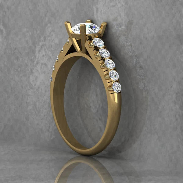 Round Moissanite Solitaire Diamond Vintage Engagement Ring, Moissanite Wedding Ring, Silver Moissanite Diamond Women Ring, Proposal Gold Ring For Her