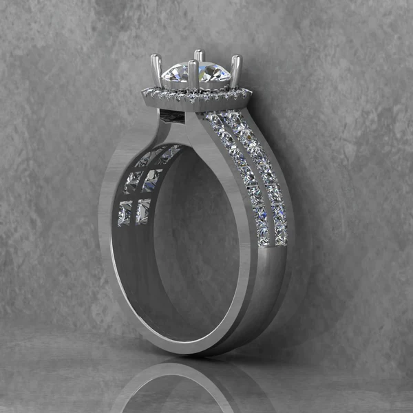 Round Moissanite Halo Diamond Vintage Engagement Ring, Moissanite Wedding Ring, Silver Moissanite Diamond Women Ring, Proposal Gold Ring For Her