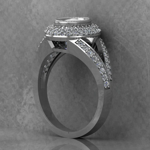 Oval Cut Moissanite Double Halo Diamond Vintage Engagement Ring, Moissanite Wedding Ring, Silver Moissanite Diamond Women Ring, Proposal Gold Ring For Her