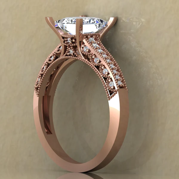 02_270998da-59ac-4a6b-86c3-e62c4b53fd4c_600x600 Princess Cut Moissanite Solitaire Diamond Vintage Engagement Ring, Moissanite Wedding Ring, Silver Moissanite Diamond Women Ring, Proposal Gold Ring For Her