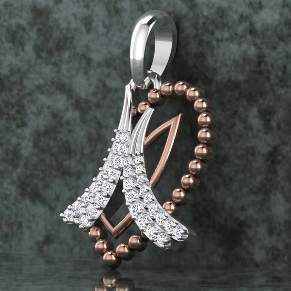 Round Diamond Sterling Silver Solitaire Women Pendant, Moissanite Diamond Pendant, Moissanite Women Pendant, Anniversary Gift Pendant, Engagement Gift Women Pendant