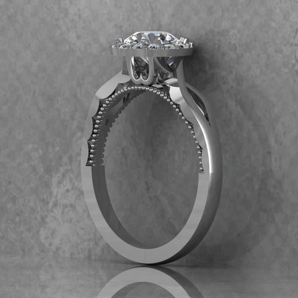 Round Cut Moissanite Solitaire Diamond Vintage Engagement Ring, Moissanite Wedding Ring, Silver Moissanite Diamond Women Ring, Proposal Gold Ring For Her