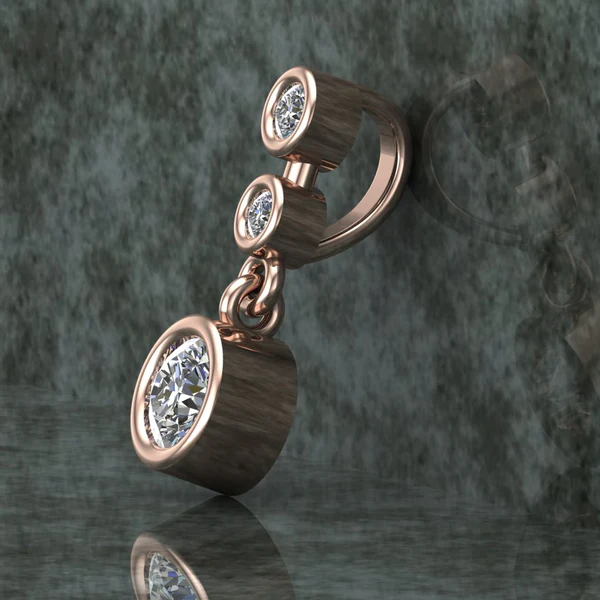 Round Diamond Sterling Silver Solitaire Women Pendant, Moissanite Diamond Pendant, Moissanite Women Pendant, Anniversary Gift Pendant, Engagement Gift Women Pendant