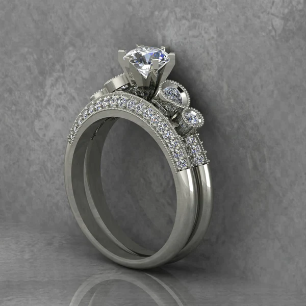 Round Moissanite Solitaire Diamond Vintage Engagement Ring, Moissanite Wedding Ring, Silver Moissanite Diamond Women Ring, Proposal Gold Ring For Her