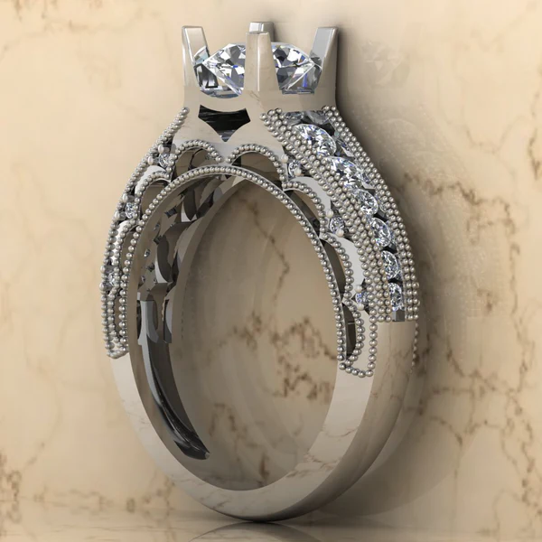 Round Moissanite Solitaire Diamond Vintage Engagement Ring, Moissanite Wedding Ring, Silver Moissanite Diamond Women Ring, Proposal Gold Ring For Her