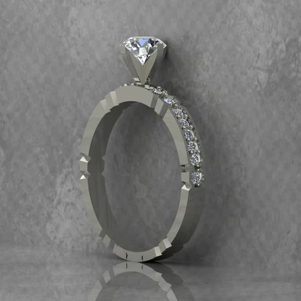 Round Moissanite Solitaire Diamond Vintage Engagement Ring, Moissanite Wedding Ring, Silver Moissanite Diamond Women Ring, Proposal Gold Ring For Her