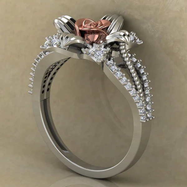 02_6d4ef602-c5f7-4332-b934-af5c28bad8ed_600x600 Round Moissanite Diamond Rose Shape Engagement Ring, Moissanite Diamond Engagement Ring, Sterling Silver Wedding Ring For Bridal, Solid Gold Anniversary Ring Gift For Her