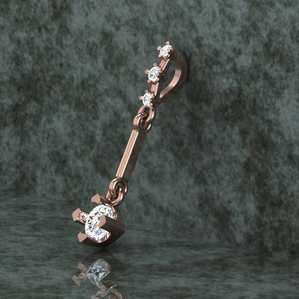 Round Diamond Sterling Silver Solitaire Women Pendant, Moissanite Diamond Pendant, Moissanite Women Pendant, Anniversary Gift Pendant, Engagement Gift Women Pendant