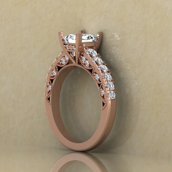 02_99dc25d8-15f9-4d01-88f7-efc5cdf1719f_600x600 Princess Cut Moissanite Solitaire Diamond Vintage Engagement Ring, Moissanite Wedding Ring, Silver Moissanite Diamond Women Ring, Proposal Gold Ring For Her