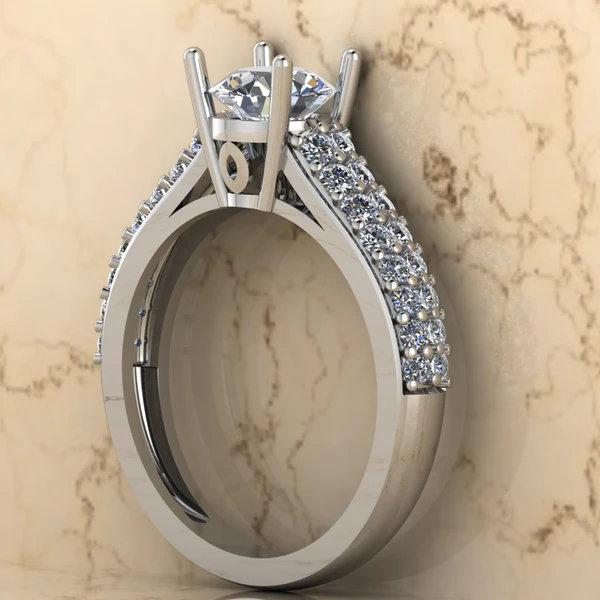 Round Moissanite Solitaire Diamond Vintage Engagement Ring, Moissanite Wedding Ring, Silver Moissanite Diamond Women Ring, Proposal Gold Ring For Her