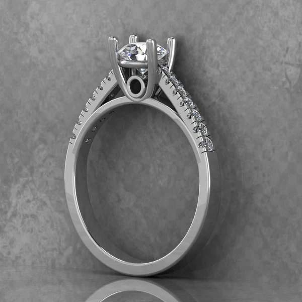 Round Moissanite Solitaire Diamond Vintage Engagement Ring, Moissanite Wedding Ring, Silver Moissanite Diamond Women Ring, Proposal Gold Ring For Her