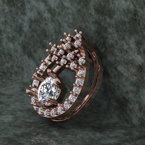 Round Diamond Sterling Silver Solitaire Women Pendant, Moissanite Diamond Pendant, Moissanite Women Pendant, Anniversary Gift Pendant, Engagement Gift Women Pendant