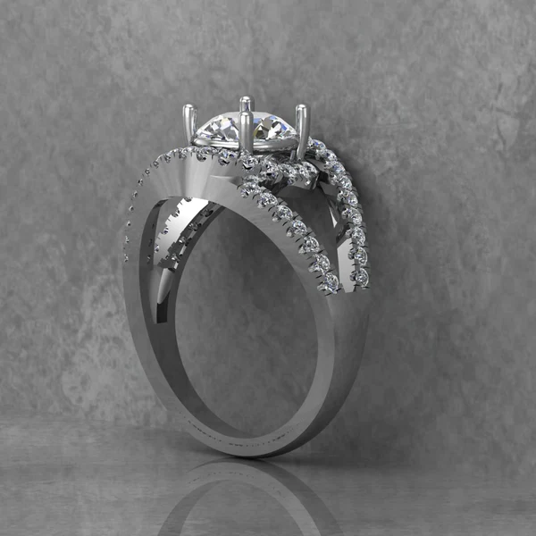 Round Moissanite Halo Diamond Vintage Engagement Ring, Moissanite Wedding Ring, Silver Moissanite Diamond Women Ring, Proposal Gold Ring For Her