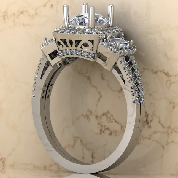 Round Moissanite Halo Diamond Vintage Engagement Ring, Moissanite Wedding Ring, Silver Moissanite Diamond Women Ring, Proposal Gold Ring For Her