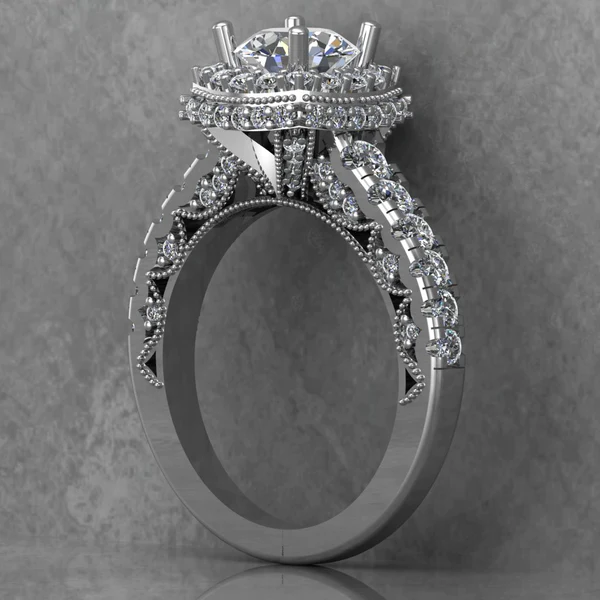 02_dfd219a3-e387-4b0d-88ae-d549c00feeed_600x600 Round Cut Moissanite Halo Diamond Vintage Engagement Ring, Moissanite Wedding Ring, Silver Moissanite Diamond Women Ring, Proposal Gold Ring For Her