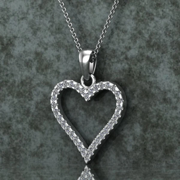 Round Diamond Sterling Silver Solitaire Women Pendant, Moissanite Diamond Pendant, Moissanite Women Pendant, Anniversary Gift Pendant, Engagement Gift Women Pendant