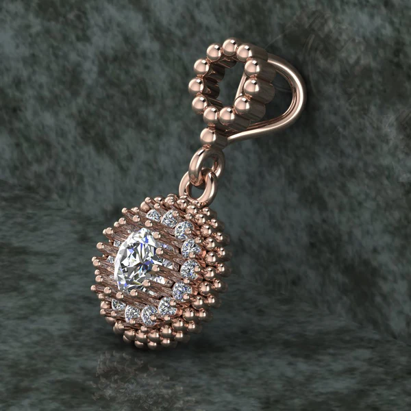 Round Diamond Sterling Silver Solitaire Women Pendant, Moissanite Diamond Pendant, Moissanite Women Pendant, Anniversary Gift Pendant, Engagement Gift Women Pendant