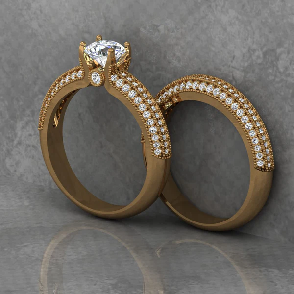 Round Moissanite Solitaire Diamond Vintage Engagement Ring, Moissanite Wedding Ring, Silver Moissanite Diamond Women Ring, Proposal Gold Ring For Her