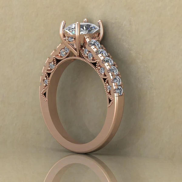 Oval Cut Moissanite Solitaire Diamond Vintage Engagement Ring, Moissanite Wedding Ring, Silver Moissanite Diamond Women Ring, Proposal Gold Ring For Her