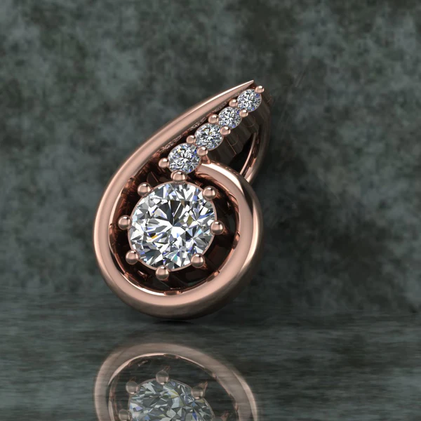 Round Diamond Sterling Silver Solitaire Women Pendant, Moissanite Diamond Pendant, Moissanite Women Pendant, Anniversary Gift Pendant, Engagement Gift Women Pendant