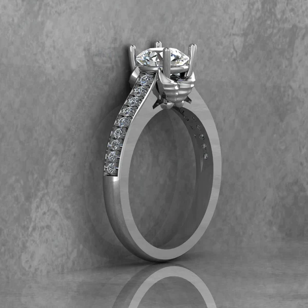 03._600x600 Round Moissanite Solitaire Diamond Vintage Engagement Ring, Moissanite Wedding Ring, Silver Moissanite Diamond Women Ring, Proposal Gold Ring For Her