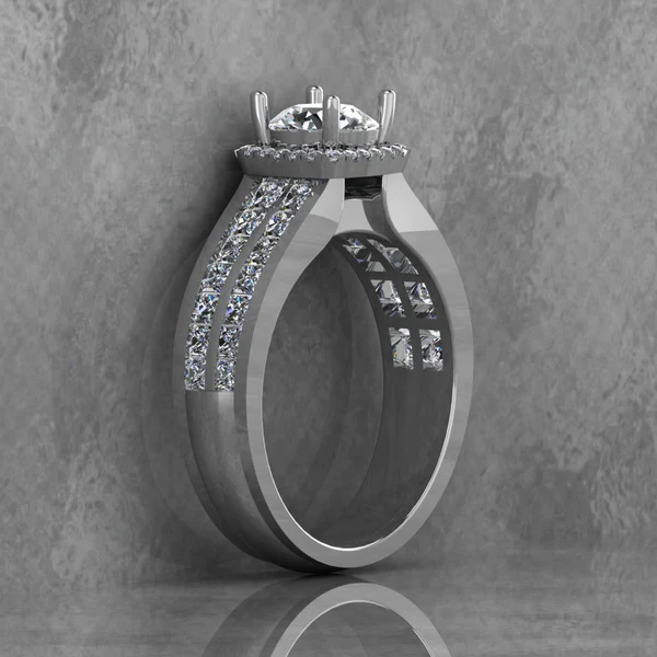 Round Moissanite Halo Diamond Vintage Engagement Ring, Moissanite Wedding Ring, Silver Moissanite Diamond Women Ring, Proposal Gold Ring For Her