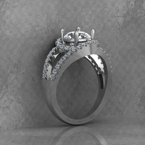 Round Moissanite Halo Diamond Vintage Engagement Ring, Moissanite Wedding Ring, Silver Moissanite Diamond Women Ring, Proposal Gold Ring For Her