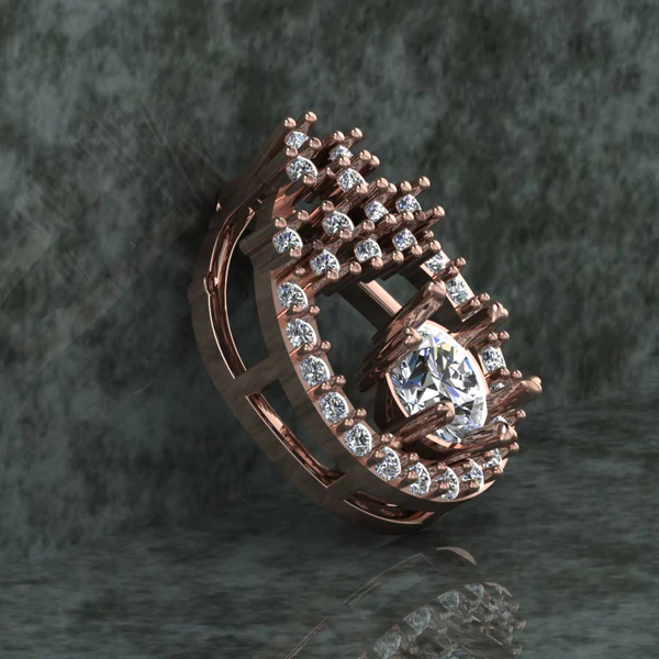 Round Diamond Sterling Silver Solitaire Women Pendant, Moissanite Diamond Pendant, Moissanite Women Pendant, Anniversary Gift Pendant, Engagement Gift Women Pendant