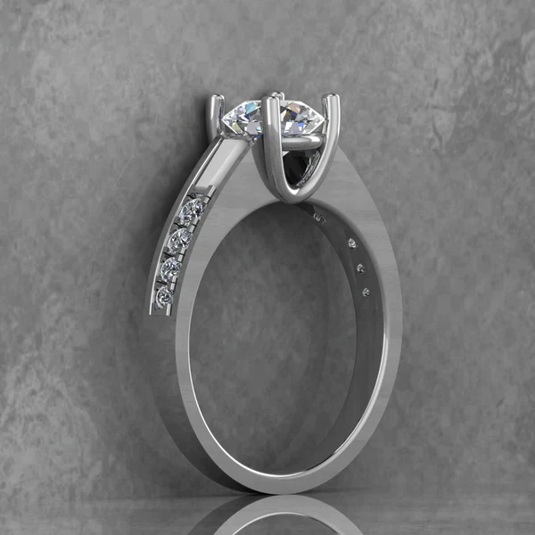 Round Moissanite Solitaire Diamond Vintage Engagement Ring, Moissanite Wedding Ring, Silver Moissanite Diamond Women Ring, Proposal Gold Ring For Her