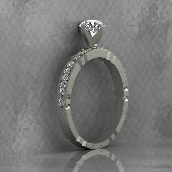 Round Moissanite Solitaire Diamond Vintage Engagement Ring, Moissanite Wedding Ring, Silver Moissanite Diamond Women Ring, Proposal Gold Ring For Her