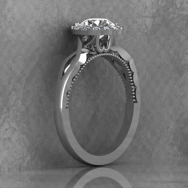 Round Cut Moissanite Solitaire Diamond Vintage Engagement Ring, Moissanite Wedding Ring, Silver Moissanite Diamond Women Ring, Proposal Gold Ring For Her