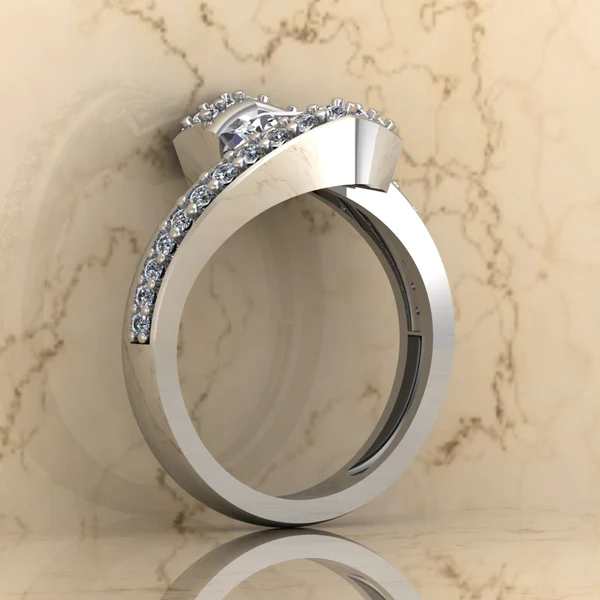 Round Moissanite Solitaire Diamond Vintage Engagement Ring, Moissanite Wedding Ring, Silver Moissanite Diamond Women Ring, Proposal Gold Ring For Her