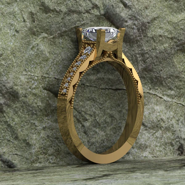 Princess Cut Moissanite Solitaire Diamond Vintage Engagement Ring, Moissanite Wedding Ring, Silver Moissanite Diamond Women Ring, Proposal Gold Ring For Her