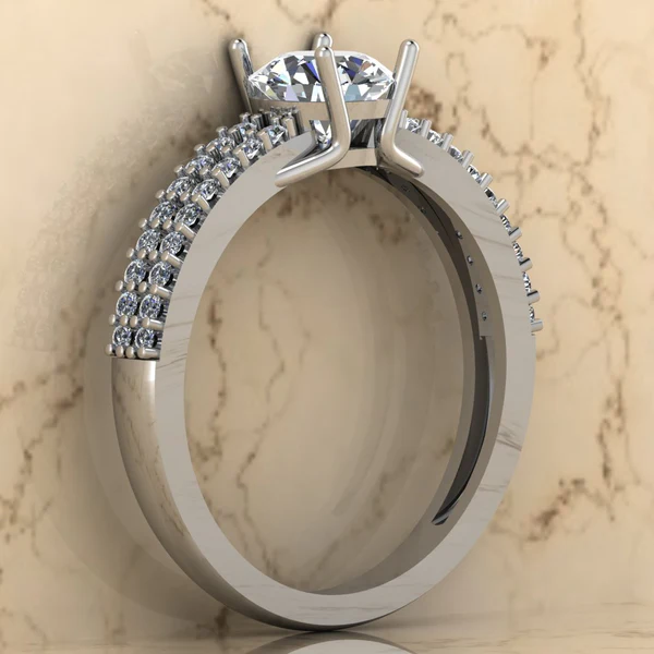 Round Moissanite Solitaire Diamond Vintage Engagement Ring, Moissanite Wedding Ring, Silver Moissanite Diamond Women Ring, Proposal Gold Ring For Her