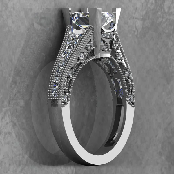 Princess Cut Moissanite Solitaire Diamond Vintage Engagement Ring, Moissanite Wedding Ring, Silver Moissanite Diamond Women Ring, Proposal Gold Ring For Her