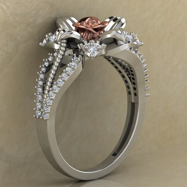 03_494ae3c6-77ed-4aa0-9023-31505bd78a6d_600x600 Round Moissanite Diamond Rose Shape Engagement Ring, Moissanite Diamond Engagement Ring, Sterling Silver Wedding Ring For Bridal, Solid Gold Anniversary Ring Gift For Her