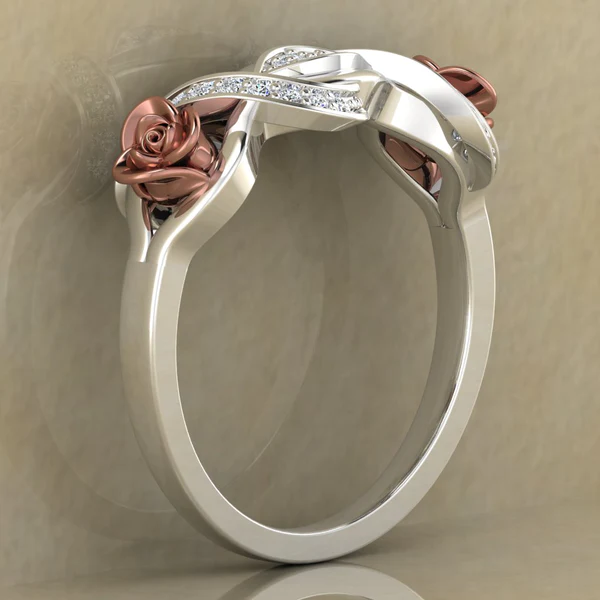 03_58602615-f2d9-471d-b2ea-8fe2f89dce82_600x600 Round Moissanite Diamond Rose Shape Engagement Ring, Moissanite Diamond Engagement Ring, Sterling Silver Wedding Ring For Bridal, Solid Gold Anniversary Ring Gift For Her