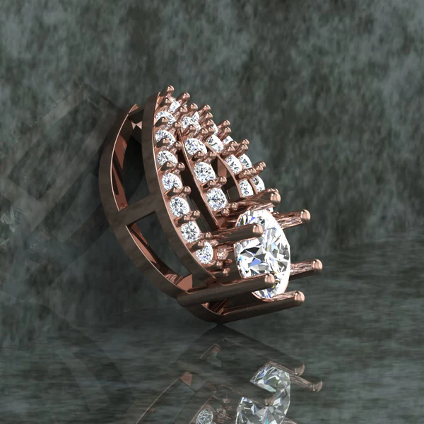 Round Diamond Sterling Silver Solitaire Women Pendant, Moissanite Diamond Pendant, Moissanite Women Pendant, Anniversary Gift Pendant, Engagement Gift Women Pendant