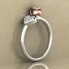 03_5d054d1d-44b6-46f4-864d-cd5cac543e4a_600x600 Round Moissanite Diamond Rose Shape Engagement Ring, Moissanite Diamond Engagement Ring, Sterling Silver Wedding Ring For Bridal, Solid Gold Anniversary Ring Gift For Her