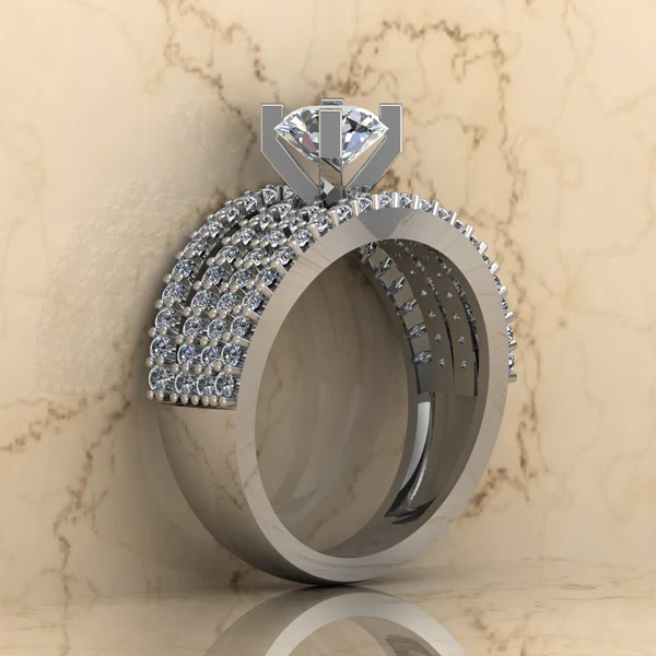 Round Moissanite Solitaire Diamond Vintage Engagement Ring, Moissanite Wedding Ring, Silver Moissanite Diamond Women Ring, Proposal Gold Ring For Her