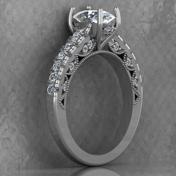 Oval Cut Moissanite Solitaire Diamond Vintage Engagement Ring, Moissanite Wedding Ring, Silver Moissanite Diamond Women Ring, Proposal Gold Ring For Her