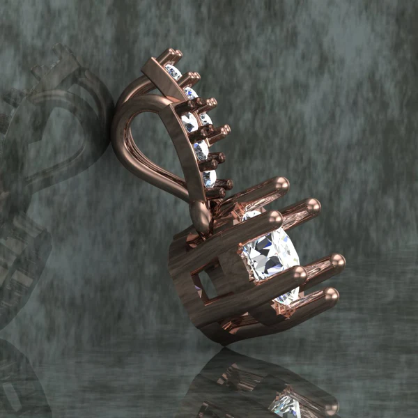 Round Diamond Sterling Silver Solitaire Women Pendant, Moissanite Diamond Pendant, Moissanite Women Pendant, Anniversary Gift Pendant, Engagement Gift Women Pendant