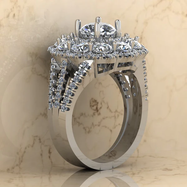 03_677afea9-5061-4f22-b605-3d35fd088aa6_600x600 Round Moissanite Halo Diamond Vintage Engagement Ring, Moissanite Wedding Ring, Silver Moissanite Diamond Women Ring, Proposal Gold Ring For Her