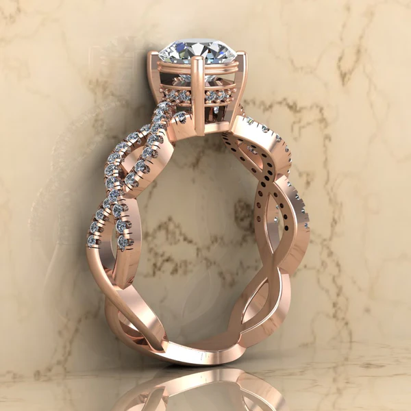 Round Cut Moissanite Solitaire Diamond Vintage Engagement Ring, Moissanite Wedding Ring, Silver Moissanite Diamond Women Ring, Proposal Gold Ring For Her