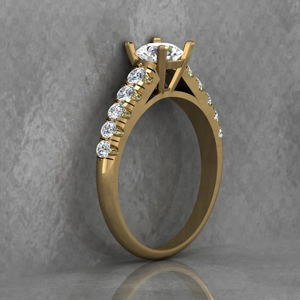 Round Moissanite Solitaire Diamond Vintage Engagement Ring, Moissanite Wedding Ring, Silver Moissanite Diamond Women Ring, Proposal Gold Ring For Her