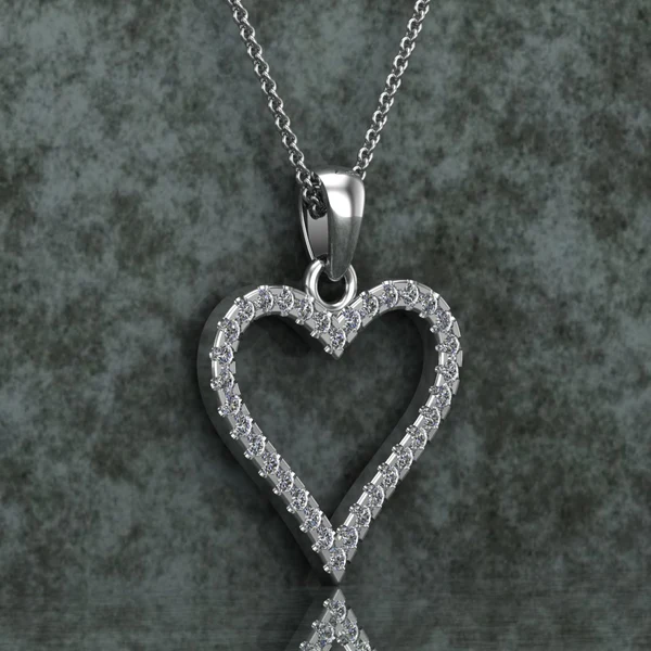 Round Diamond Sterling Silver Solitaire Women Pendant, Moissanite Diamond Pendant, Moissanite Women Pendant, Anniversary Gift Pendant, Engagement Gift Women Pendant