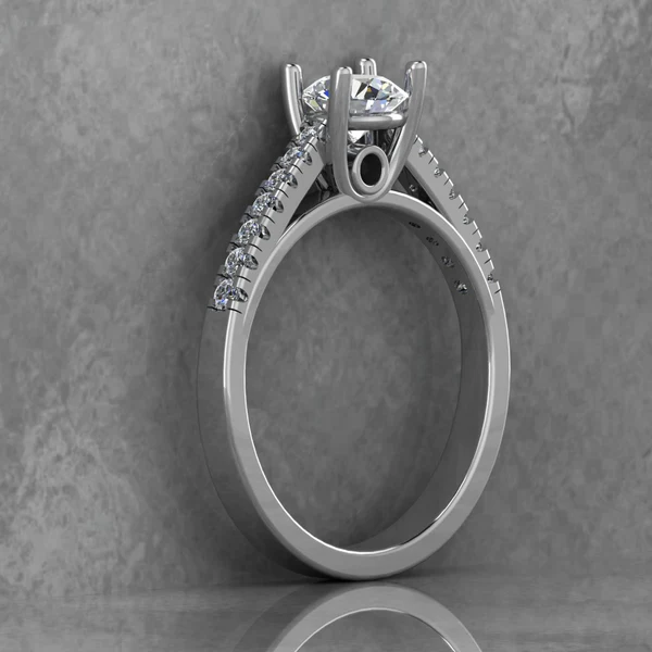 Round Moissanite Solitaire Diamond Vintage Engagement Ring, Moissanite Wedding Ring, Silver Moissanite Diamond Women Ring, Proposal Gold Ring For Her