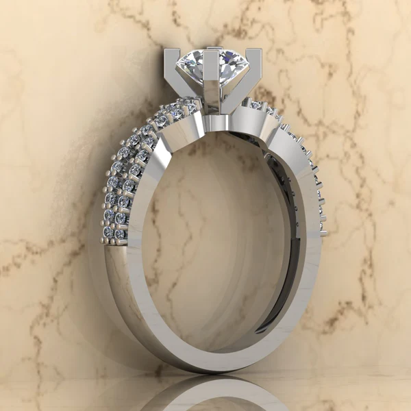 Round Moissanite Solitaire Diamond Vintage Engagement Ring, Moissanite Wedding Ring, Silver Moissanite Diamond Women Ring, Proposal Gold Ring For Her