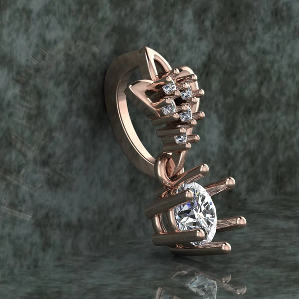 Round Diamond Sterling Silver Solitaire Women Pendant, Moissanite Diamond Pendant, Moissanite Women Pendant, Anniversary Gift Pendant, Engagement Gift Women Pendant